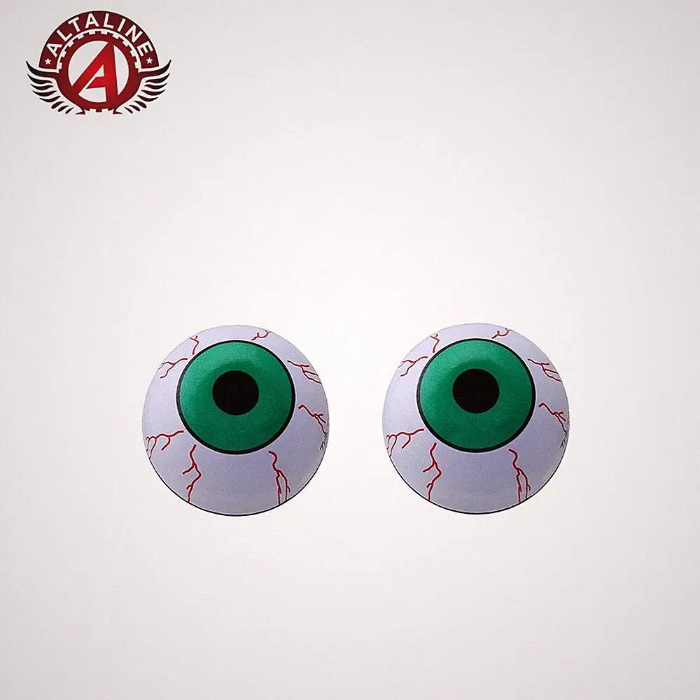 ALTA Bicycle Eye Round Ball Green Valve Caps Bike Cruiser BMX Car Schrader Valve