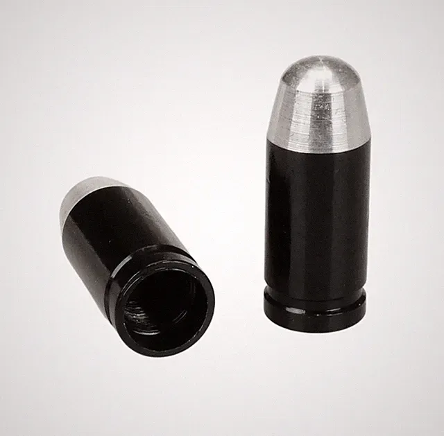 Trik Topz Bullet Tip Bicycle Valve Caps (pair) - BLACK