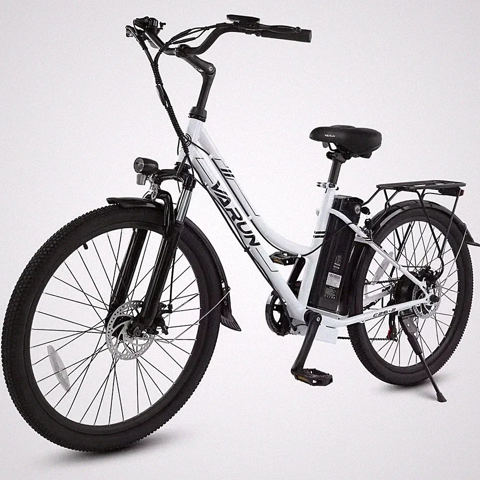 Varun Electric City Bike 500W 48V Hub Motor Disc Brakes Pedal Assist 26"